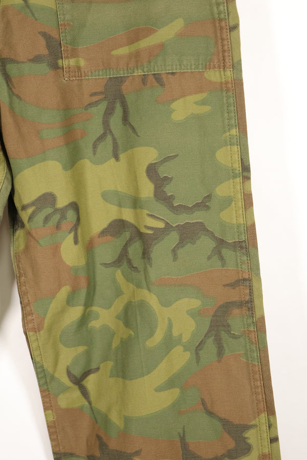 1960s Invisible Leaf Camouflage U.S. Army Utility Pants Cut Almost Unused