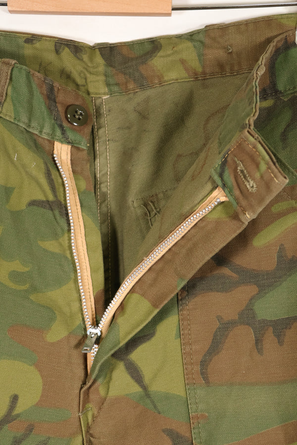 1960s Invisible Leaf Camouflage U.S. Army Utility Pants Cut Almost Unused