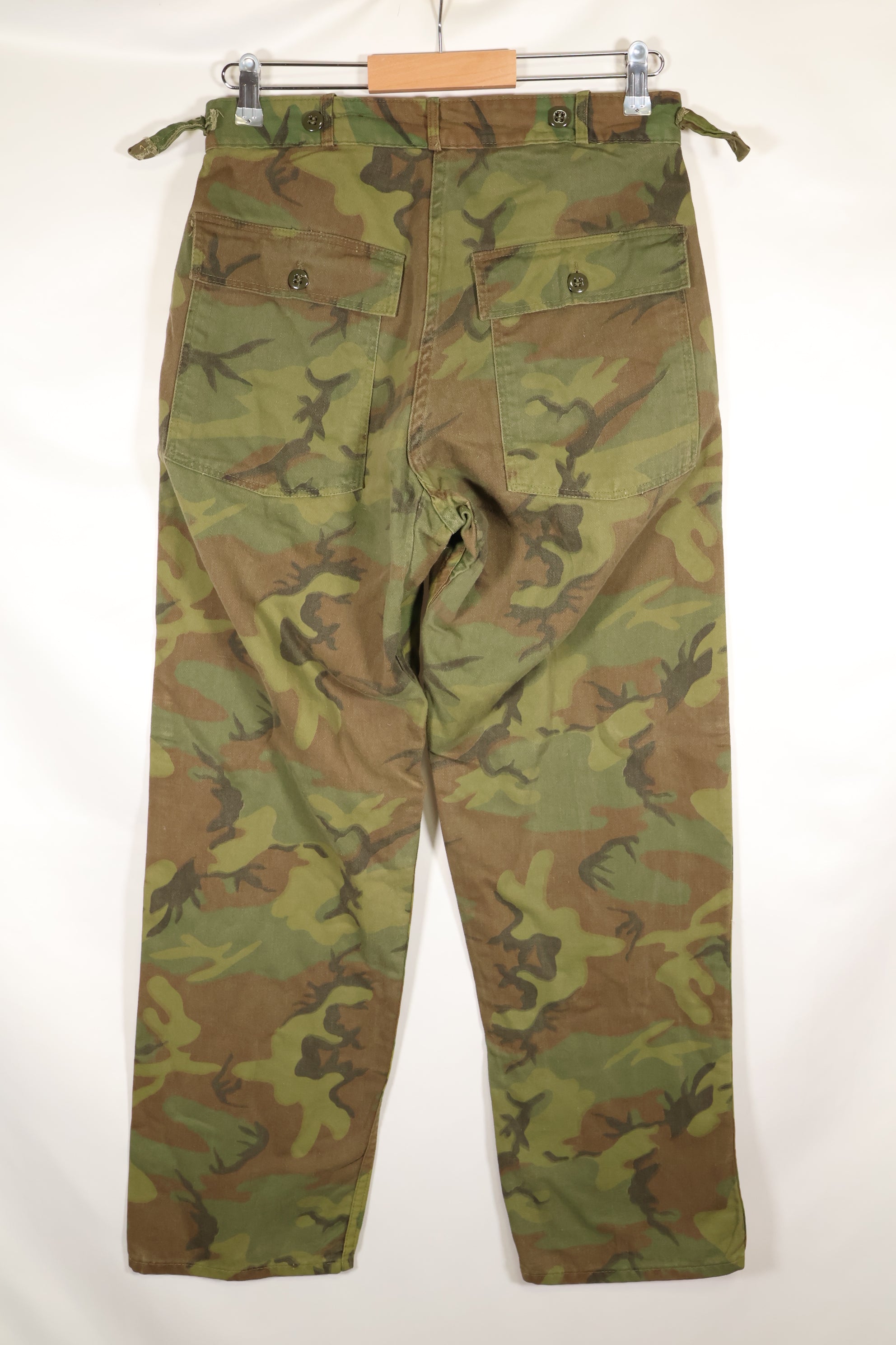 1960s Invisible Leaf Camouflage U.S. Army Utility Pants Cut Almost Unused