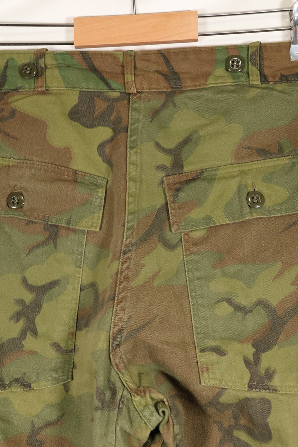 1960s Invisible Leaf Camouflage U.S. Army Utility Pants Cut Almost Unused