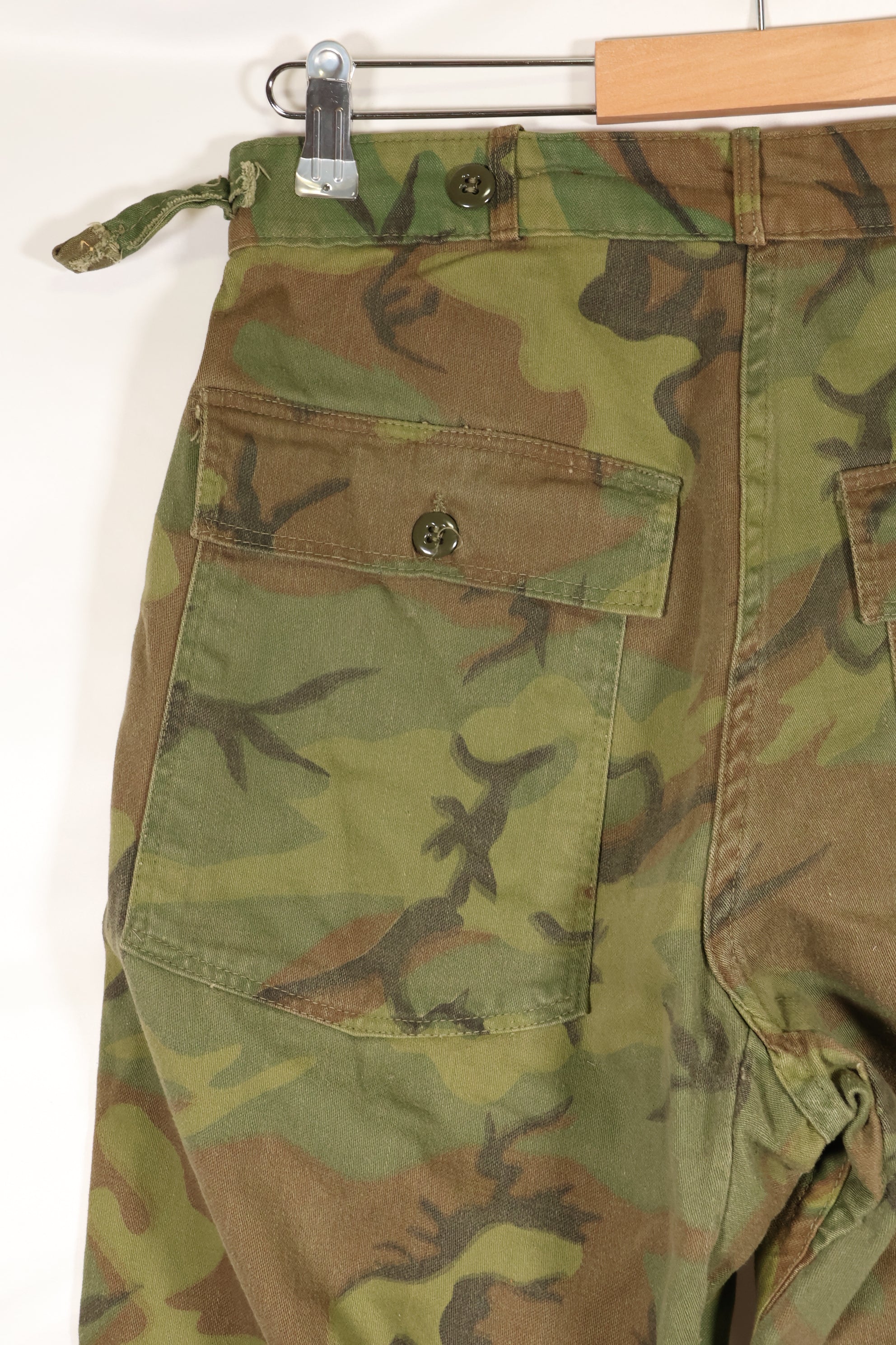1960s Invisible Leaf Camouflage U.S. Army Utility Pants Cut Almost Unused