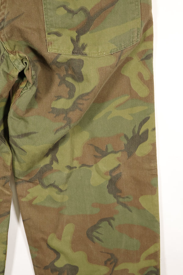 1960s Invisible Leaf Camouflage U.S. Army Utility Pants Cut Almost Unused