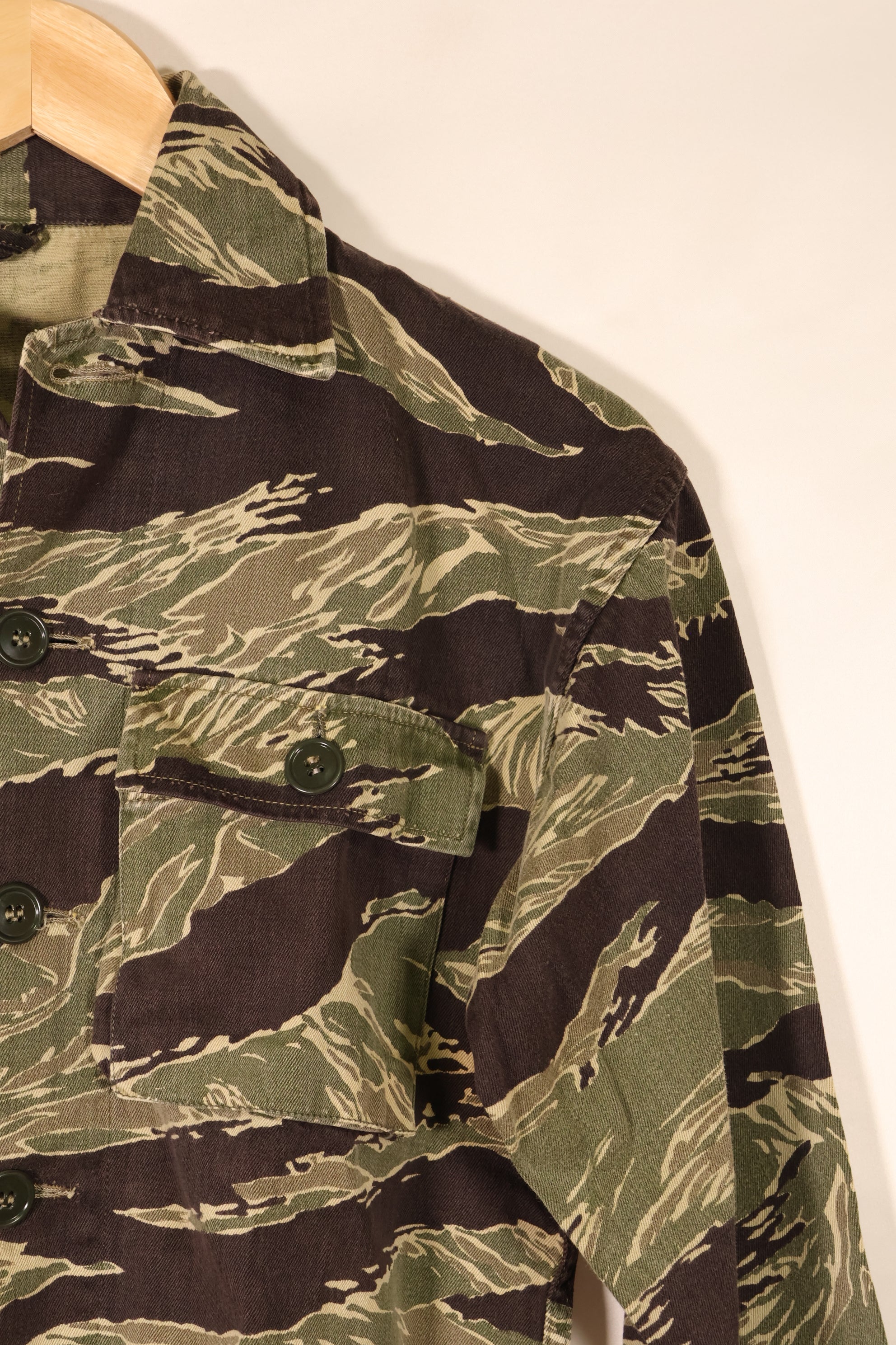 Circa 1965–65 | Okinawa Tiger Pattern | JWD | Tiger Stripe | Asian Cut | Shirt | Used