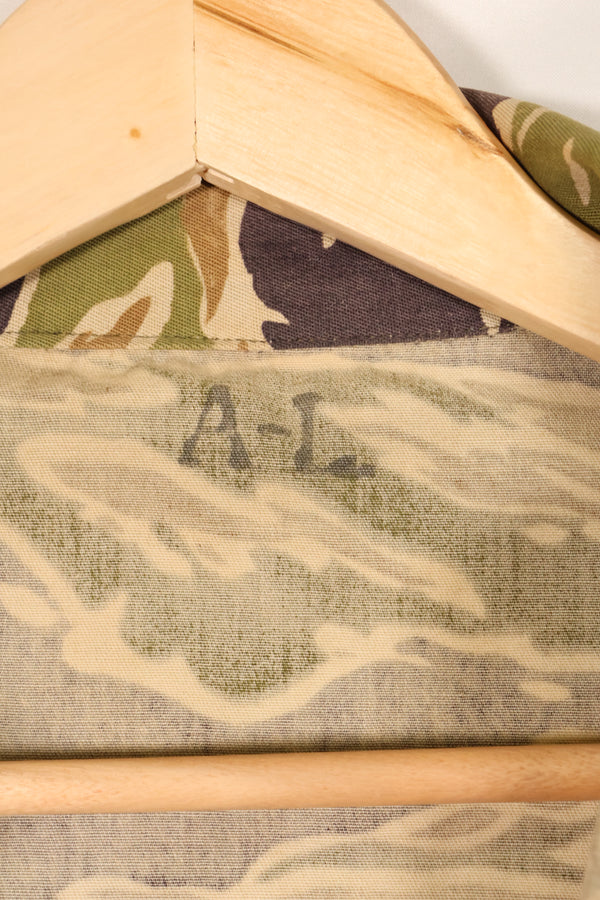 Real Late War Pattern Tiger Stripe Shirt, heavy weight fabric, faded, used.