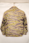 Real Late War Pattern Tiger Stripe Shirt, heavy weight fabric, faded, used.