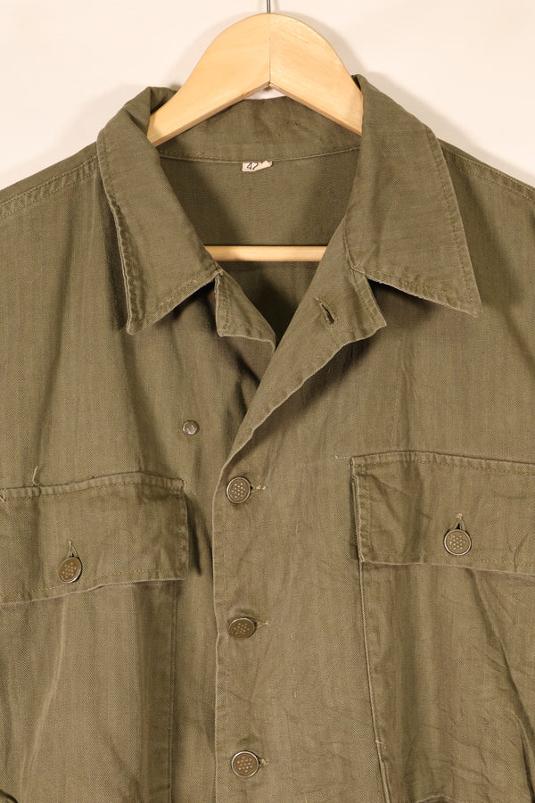 Early 1940s, Size 42R, U.S. Army M43 HBT Utility Jacket, Faded, Used