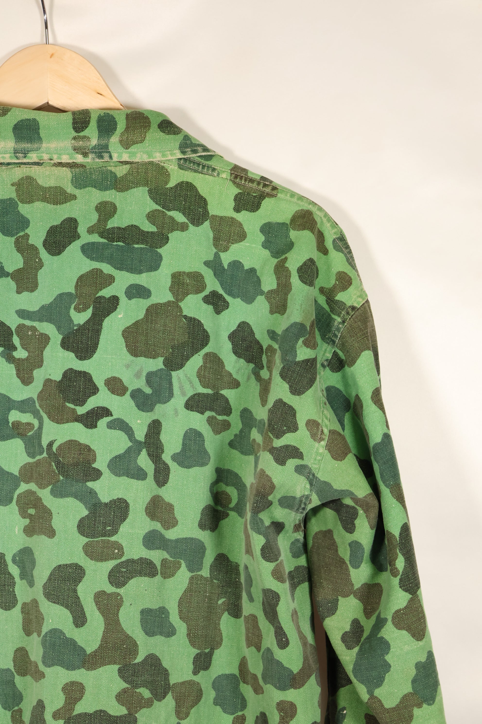 Late 1960s-early 1970s U.S. Navy advisor shirt, frogskin camouflage, locally sourced, used.