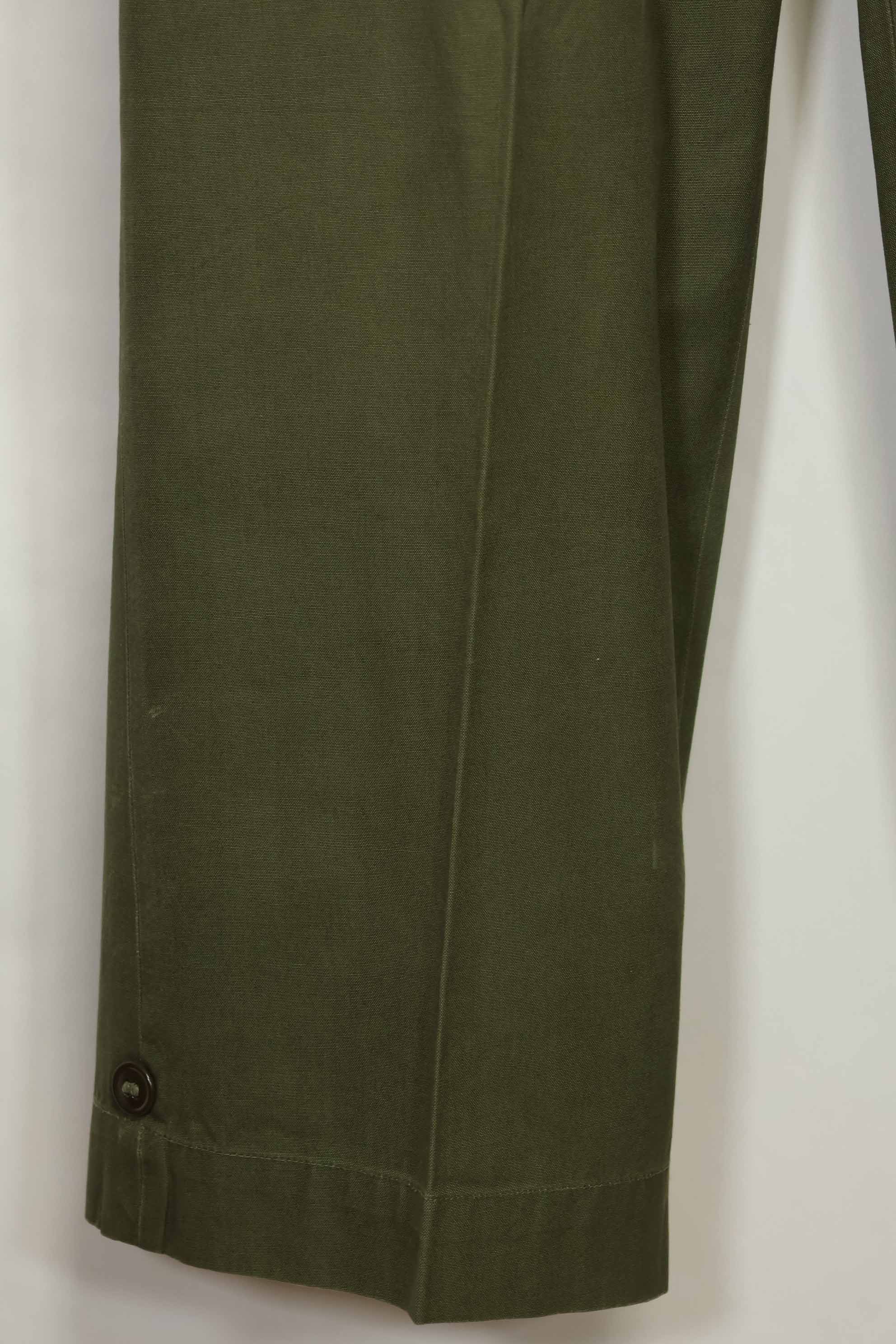 1940s-50s US Army M45 cotton field pants with modified cargo pockets, airborne use, used, B