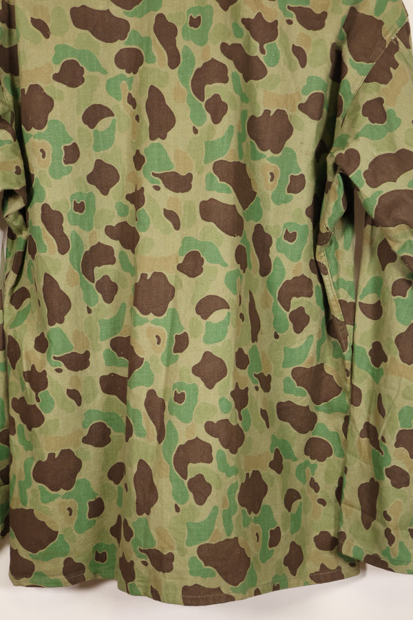 1940s-early 50s Japanese frogskin camouflage tailored jacket, HBT fabric, beautiful, used.