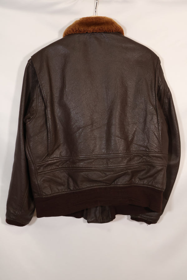 1969 Contract Size 46 US Navy G-1 Flight Jacket Heli Pilot Modified Rare Piece Used