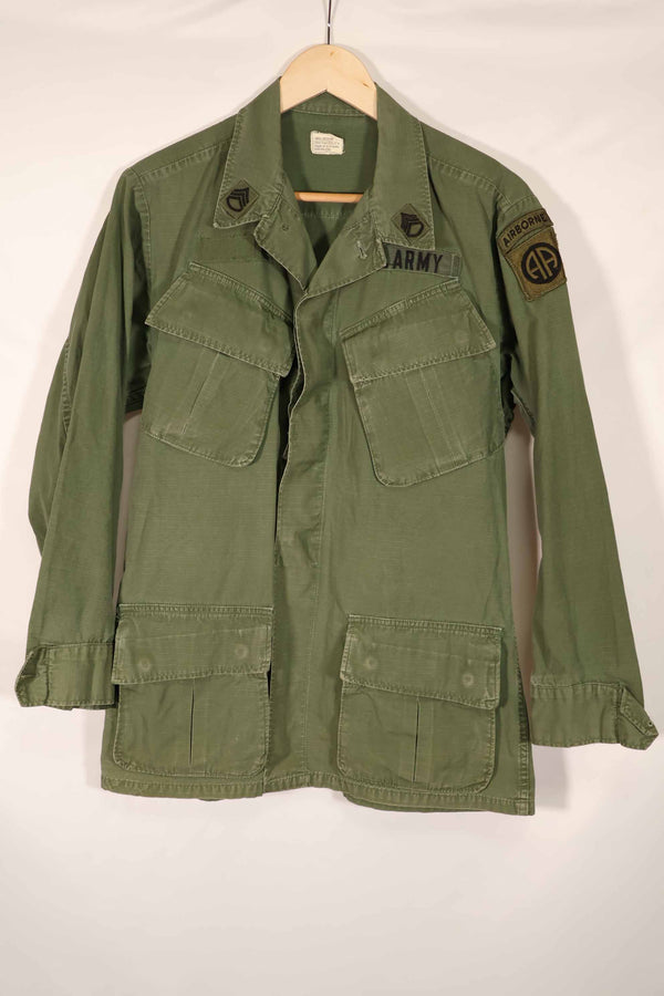 Real 1969 4th Model Jungle Fatigue Jacket 82nd Airborne Division S-R Used