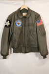 1980 Contract LARGE USS ENTERPRISE UWC-45P Flight Jacket Personalized Custom Used