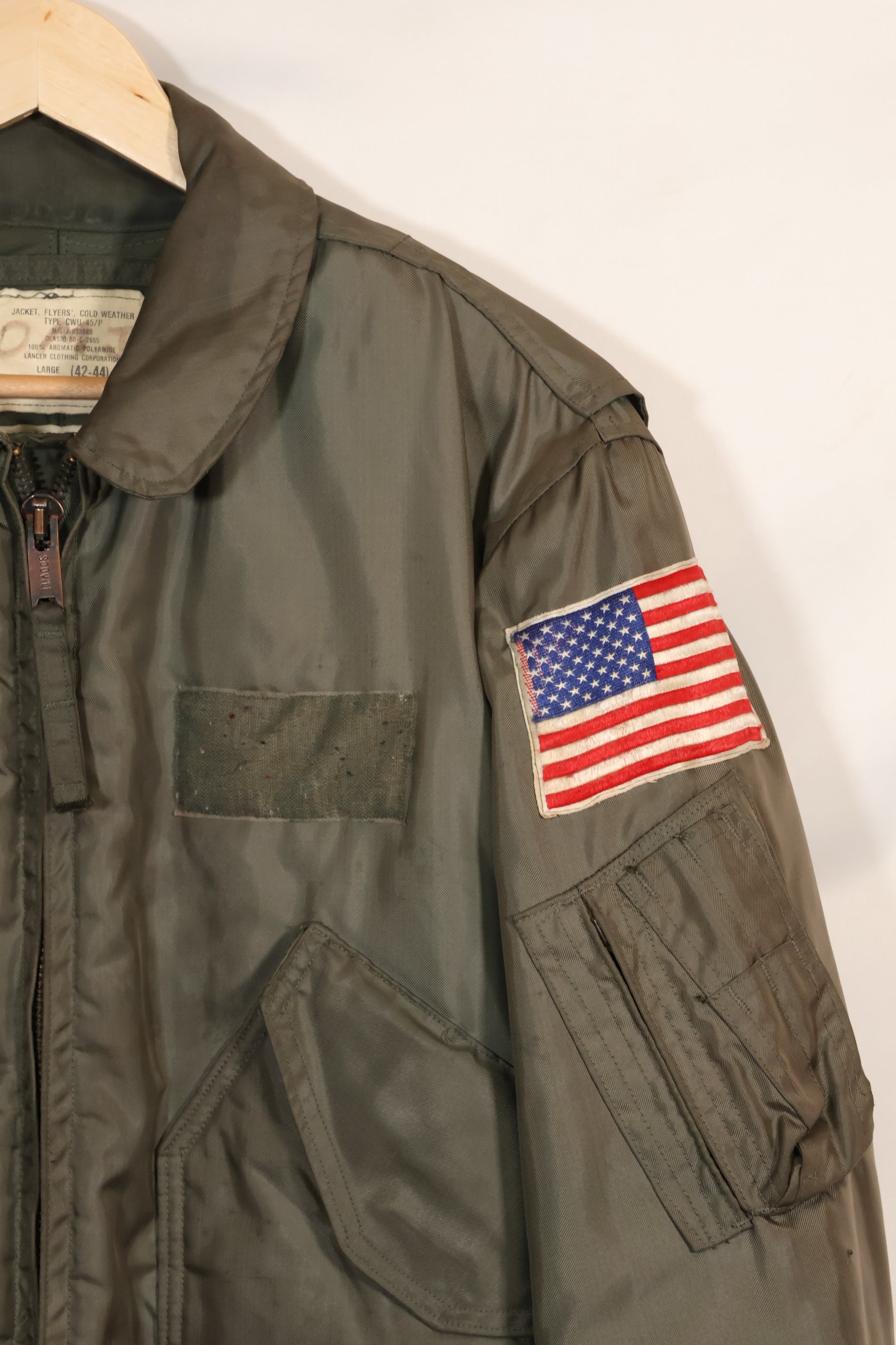 1980 Contract LARGE USS ENTERPRISE UWC-45P Flight Jacket Personalized Custom Used