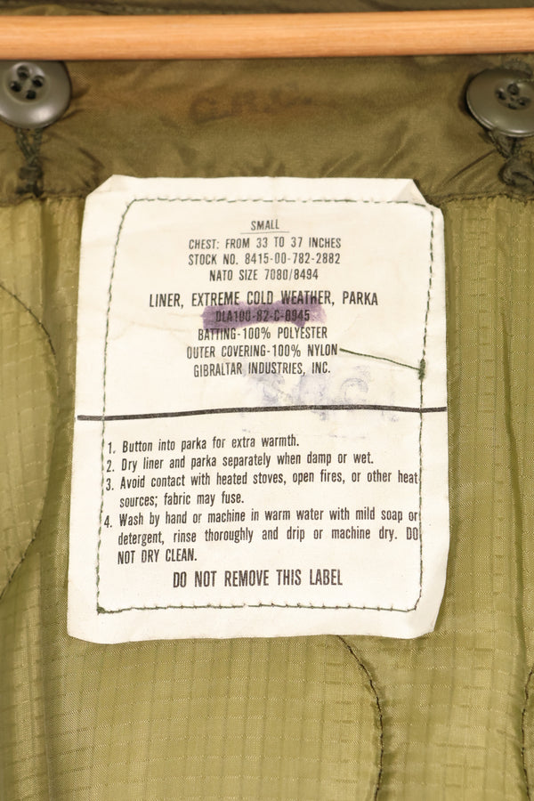 Multiple age lot SMALL M65 field parka fishtail parka in good used condition B