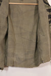 1960s US-L silver tiger stripe US cut shirt short sleeves custom torn