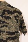 1960s US-L silver tiger stripe US cut shirt short sleeves custom torn