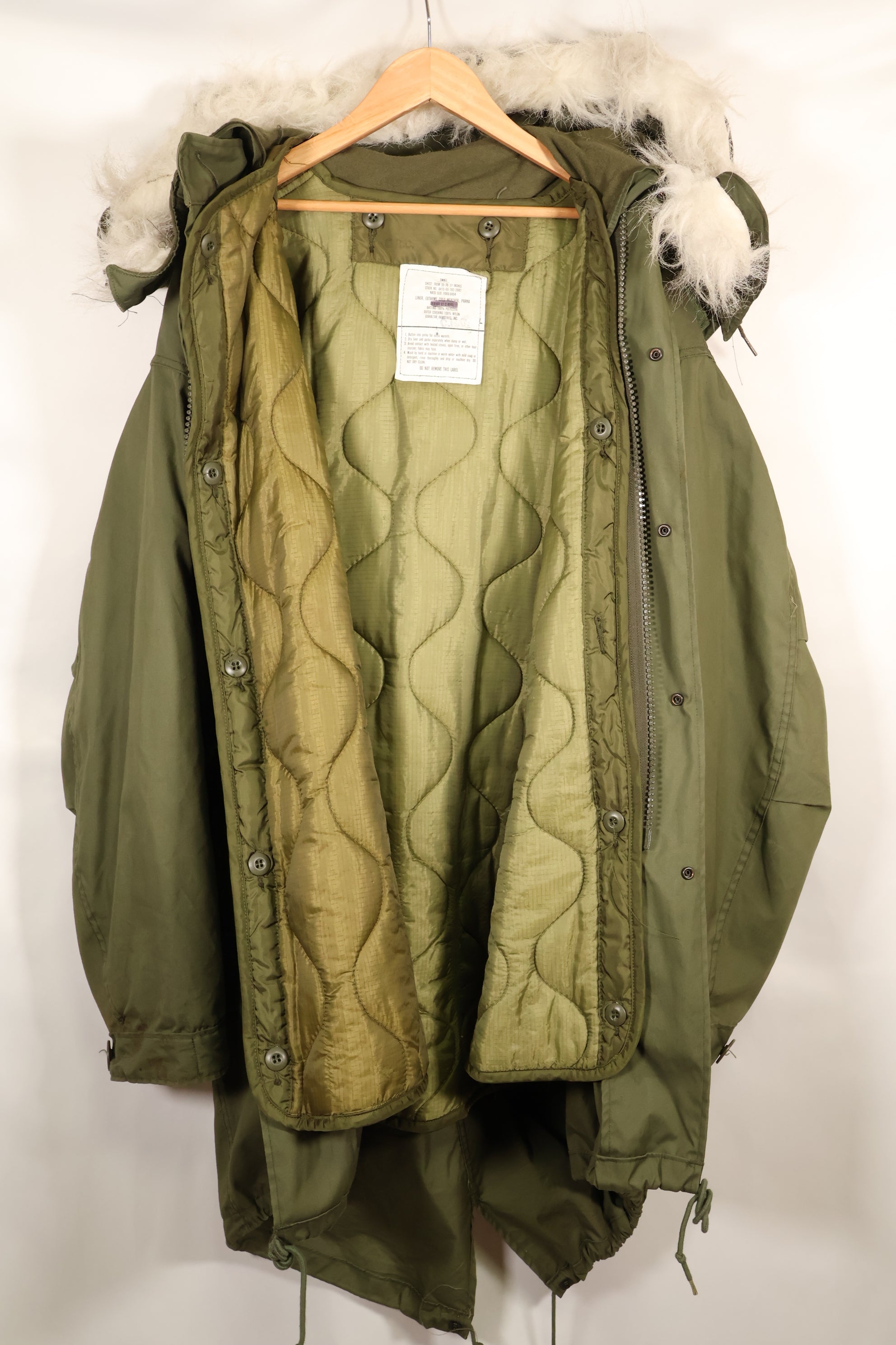 Multiple age lot SMALL M65 field parka fishtail parka, used in good condition, C
