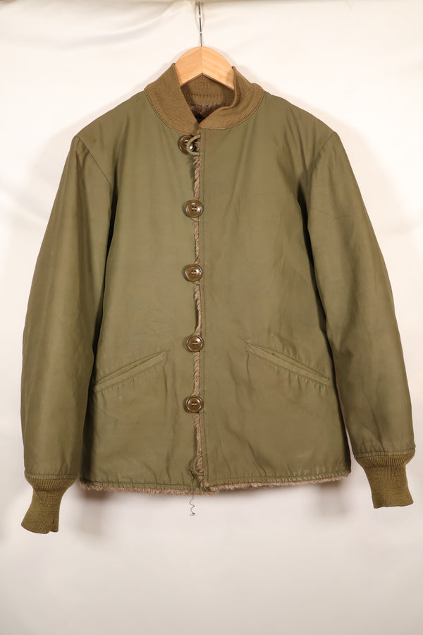 1940s WWII M-43 Field Jacket with thermal liner, used.