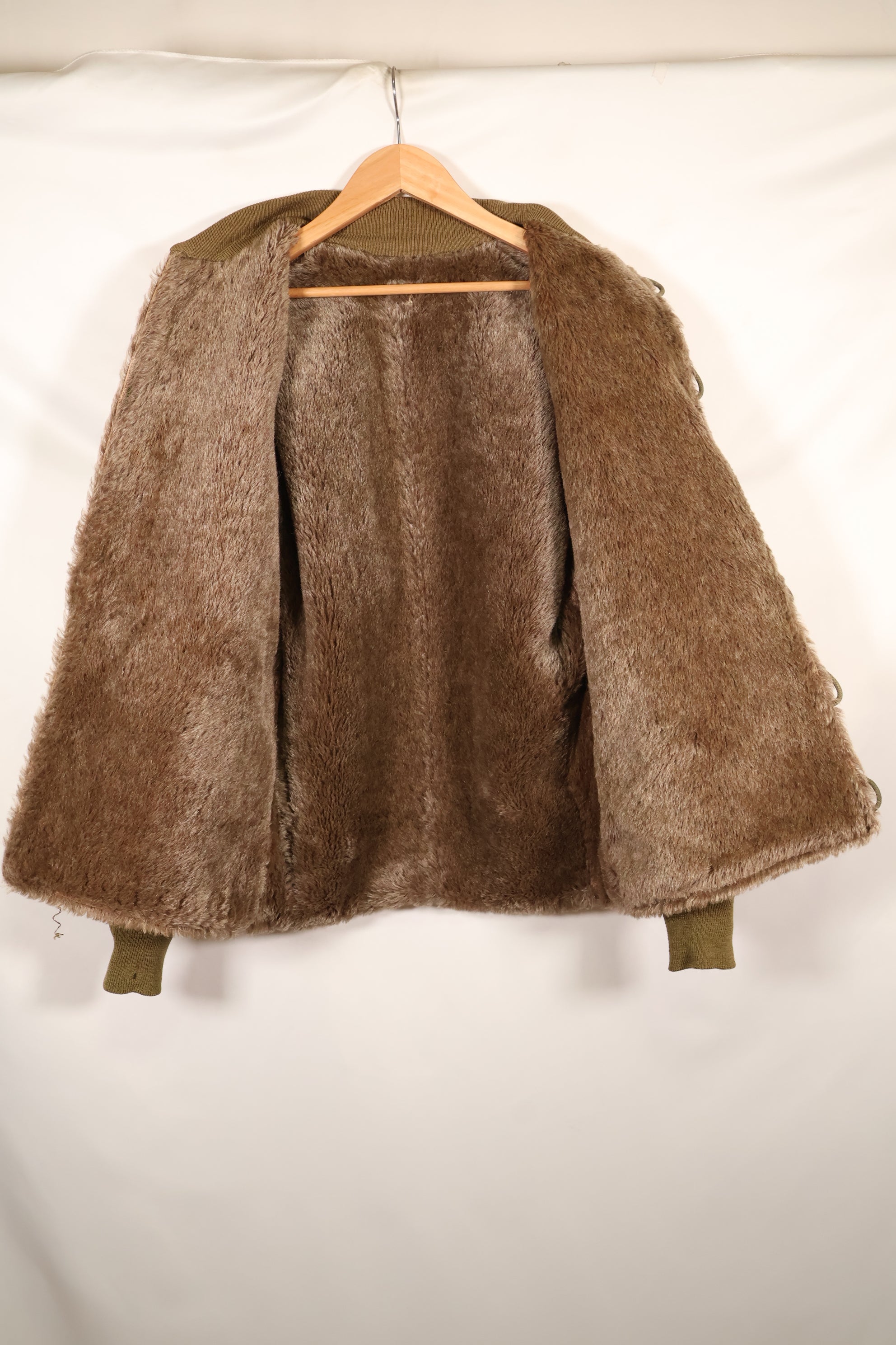 1940s WWII M-43 Field Jacket with thermal liner, used.