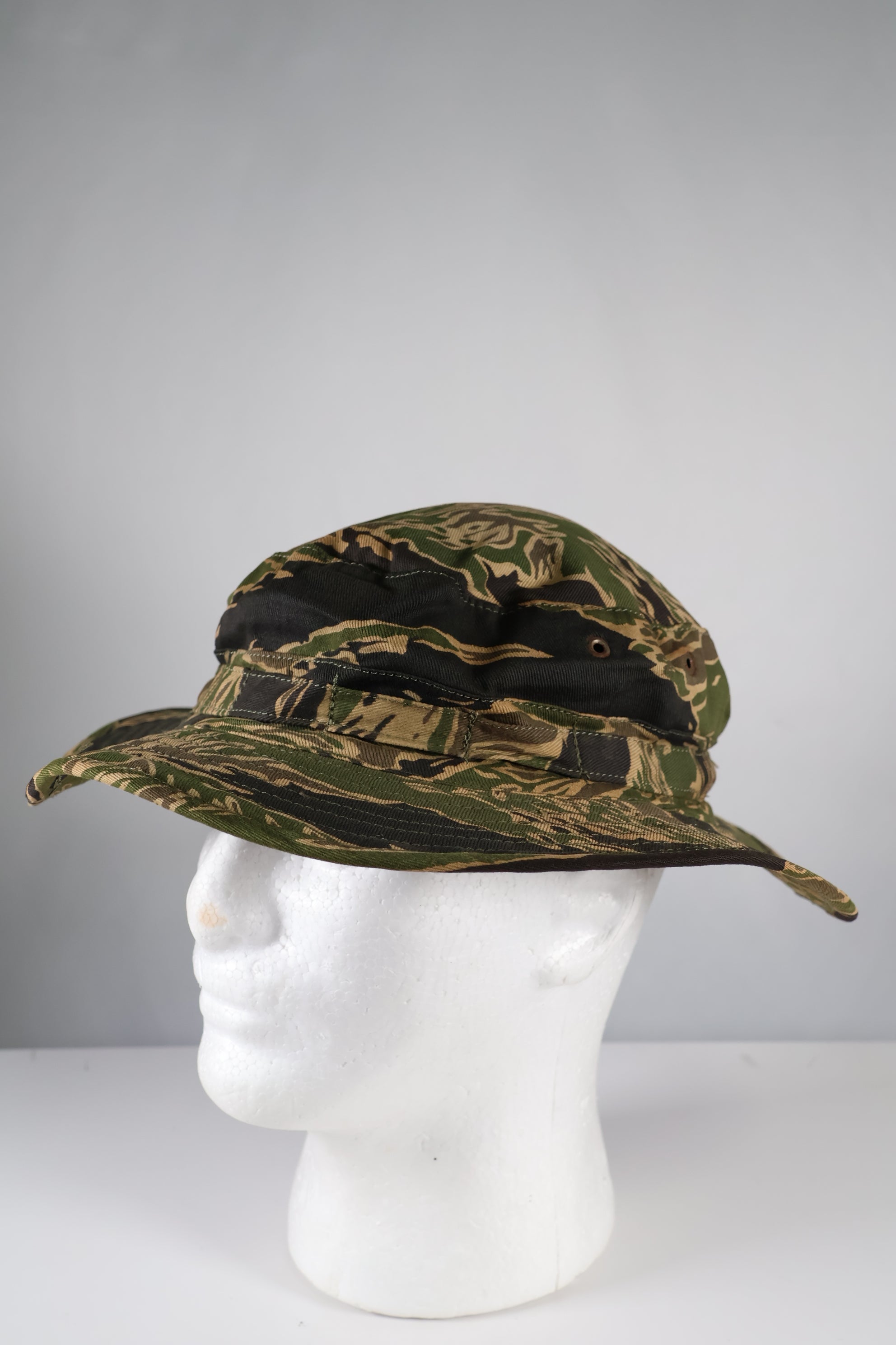 Real Okinawa Tiger Pattern Tiger Stripe Boonie Hat, large size, used.