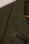 Real 1970 4th Model Jungle Fatigue Jacket M-S with patch marks, used.