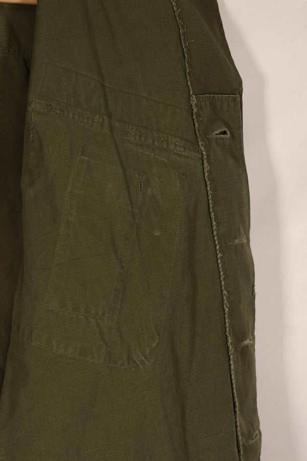 Real 1970 4th Model Jungle Fatigue Jacket M-S with patch marks, used.