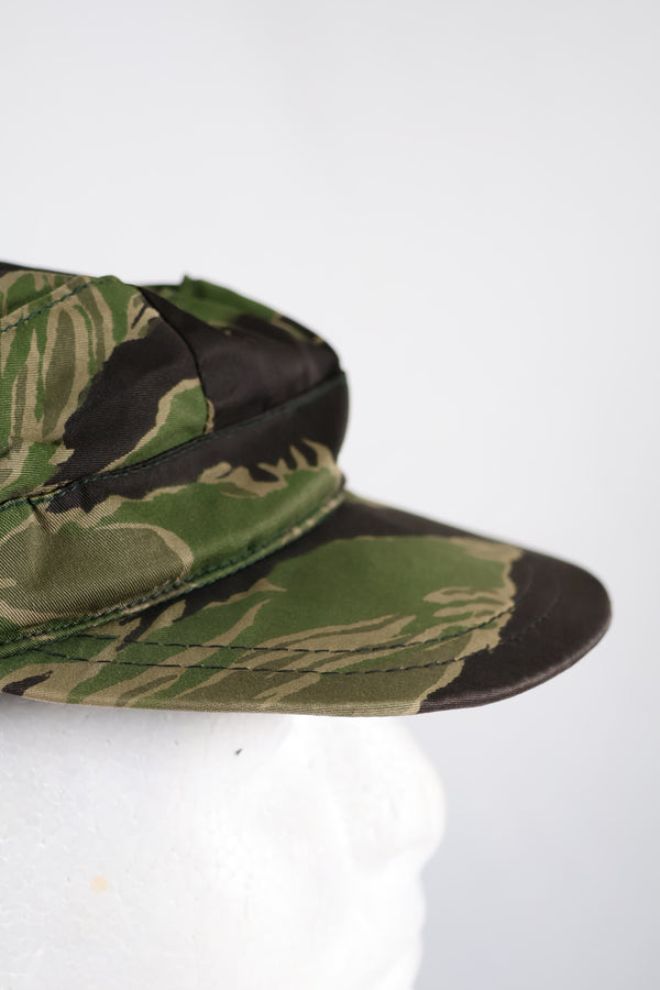 Real Okinawa Tiger Tiger Stripe CIDG Patrol Cap Long Neck Flap Used