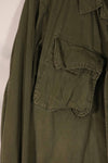 Real 1969 4th Model Jungle Fatigue Jacket, M-R, stained, used.