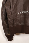 1971 contract size 44 G-1 flight jacket, painted, patches, used.