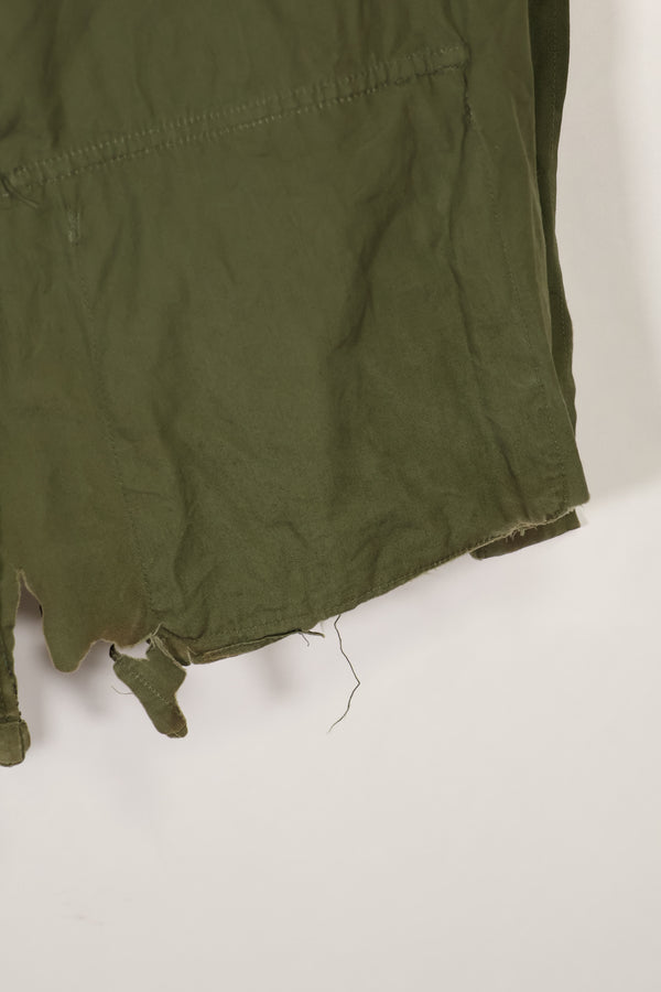 Real 1966-1967 3rd Model Jungle Fatigue Jacket L-R with damage.