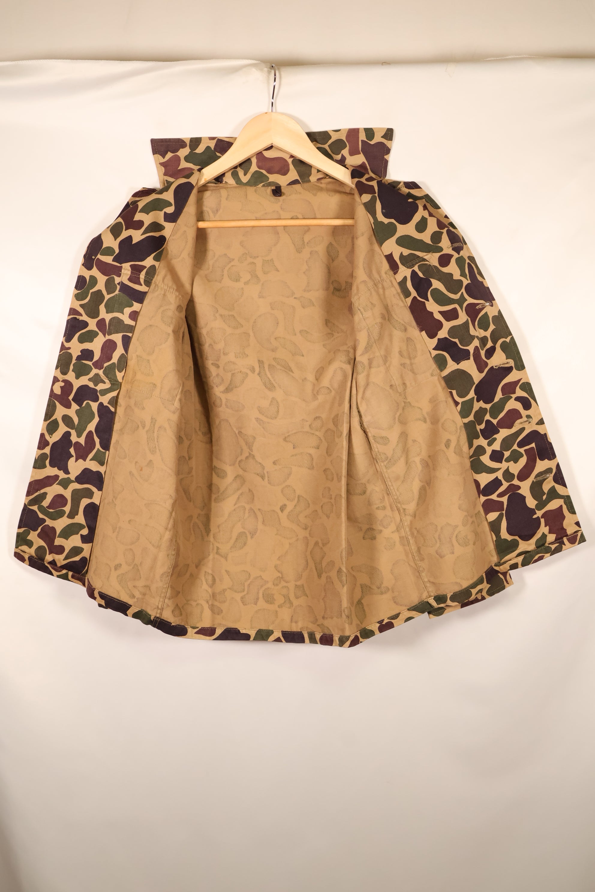 Early 1960s, Grade A-M, CIDG, Beogam Camouflage, Aisan Cut, Shirt, Locally Made, Frog Skin Camouflage, Used