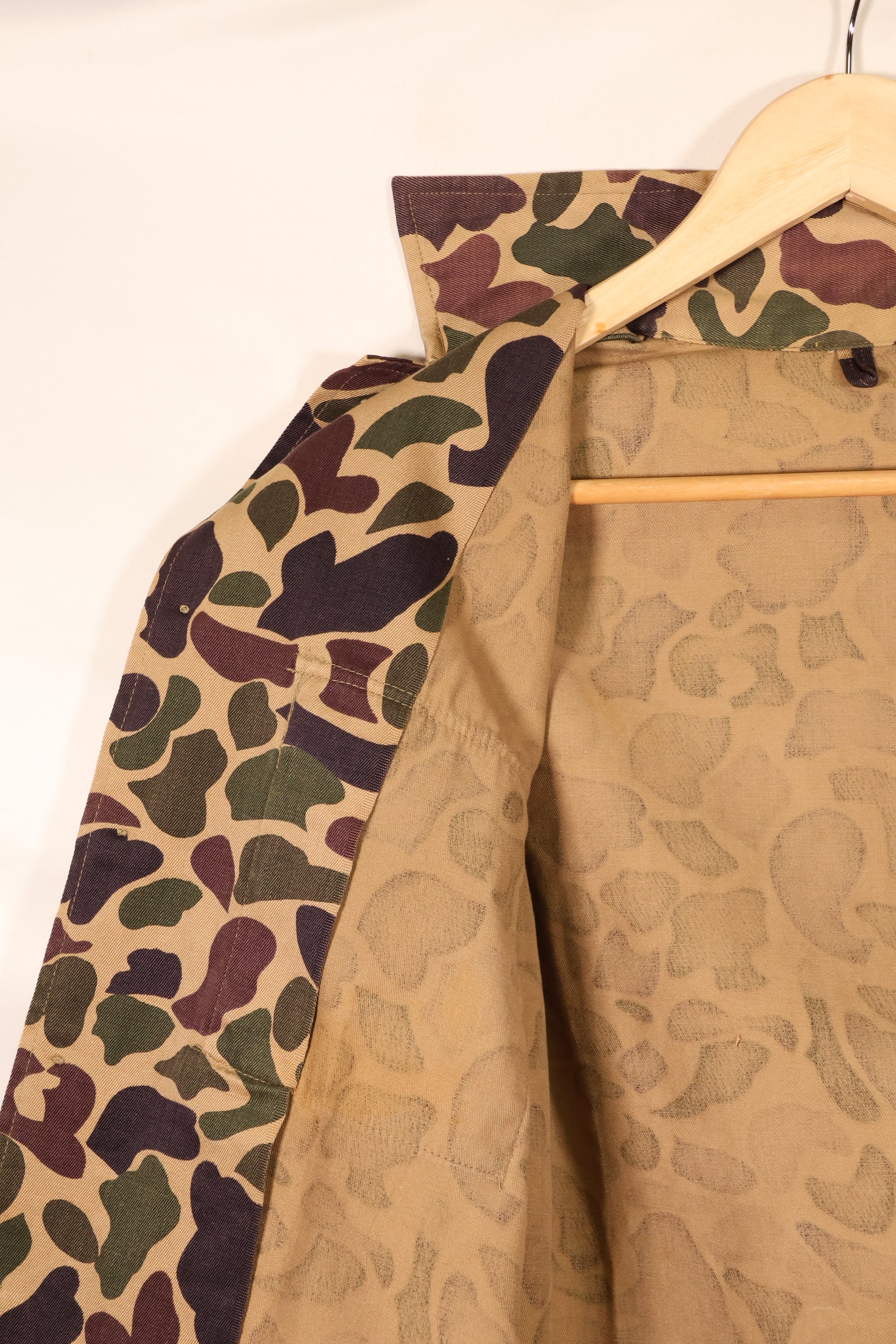 Early 1960s, Grade A-M, CIDG, Beogam Camouflage, Aisan Cut, Shirt, Locally Made, Frog Skin Camouflage, Used