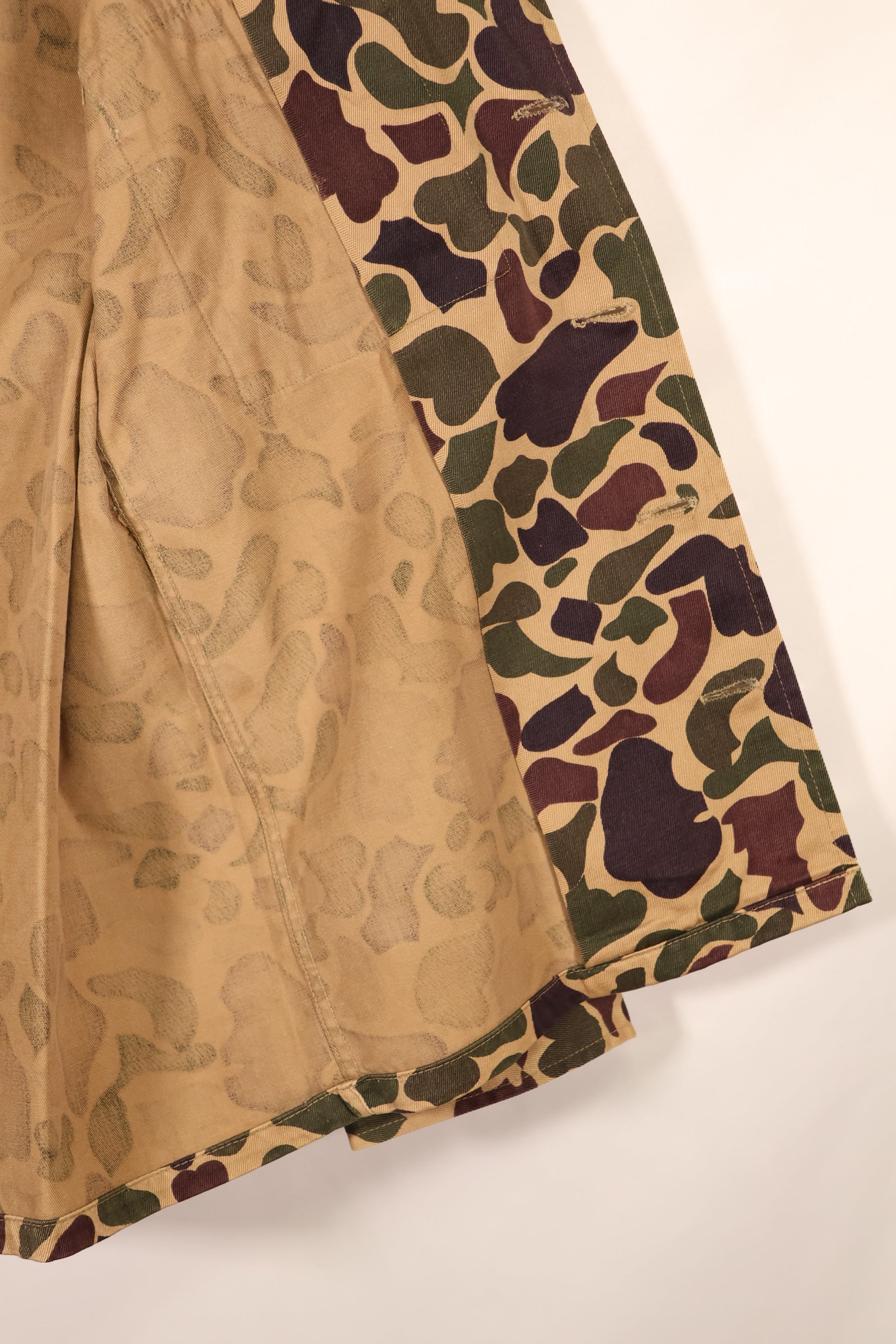 Early 1960s, Grade A-M, CIDG, Beogam Camouflage, Aisan Cut, Shirt, Locally Made, Frog Skin Camouflage, Used