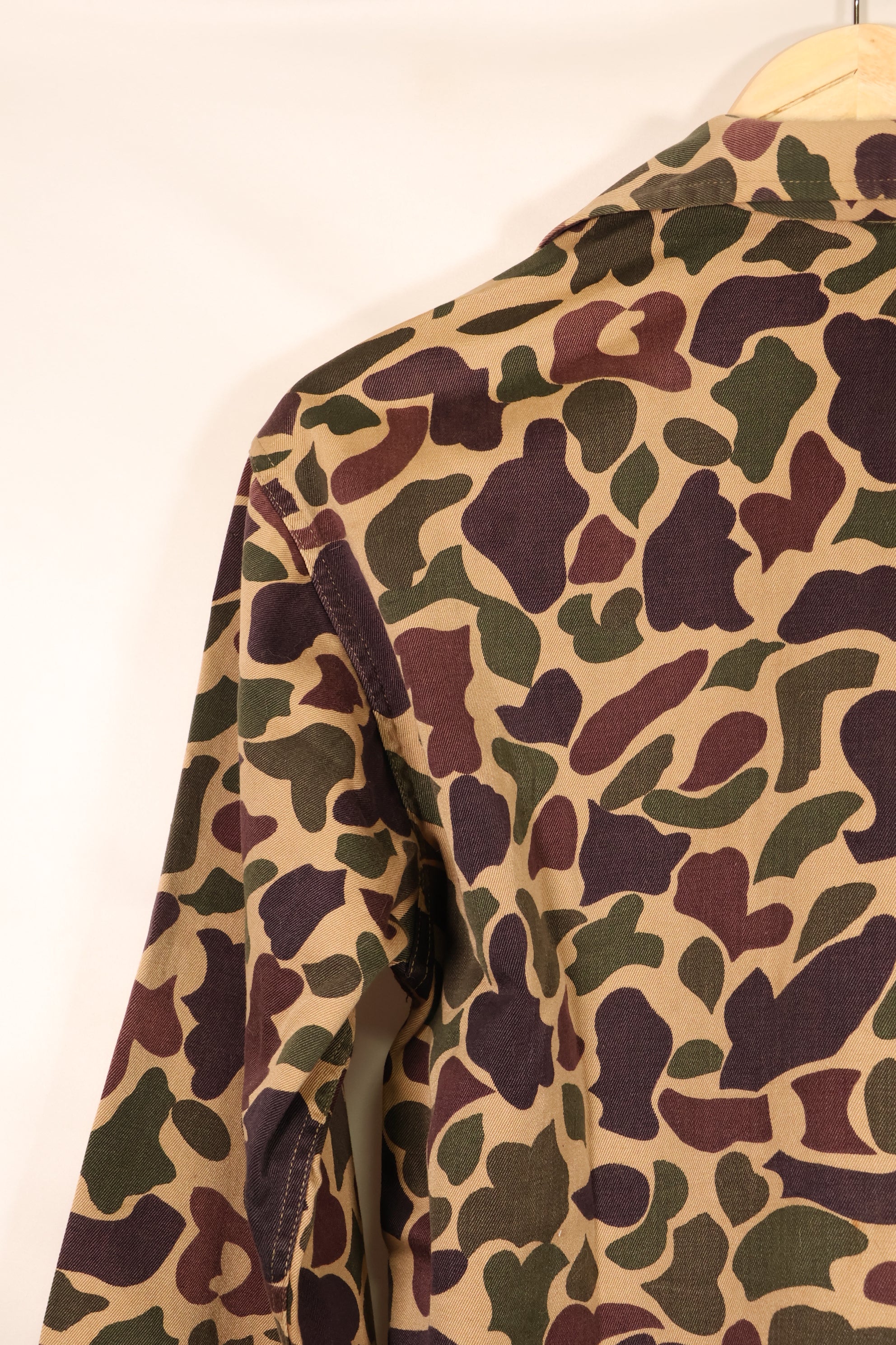 Early 1960s, Grade A-M, CIDG, Beogam Camouflage, Aisan Cut, Shirt, Locally Made, Frog Skin Camouflage, Used