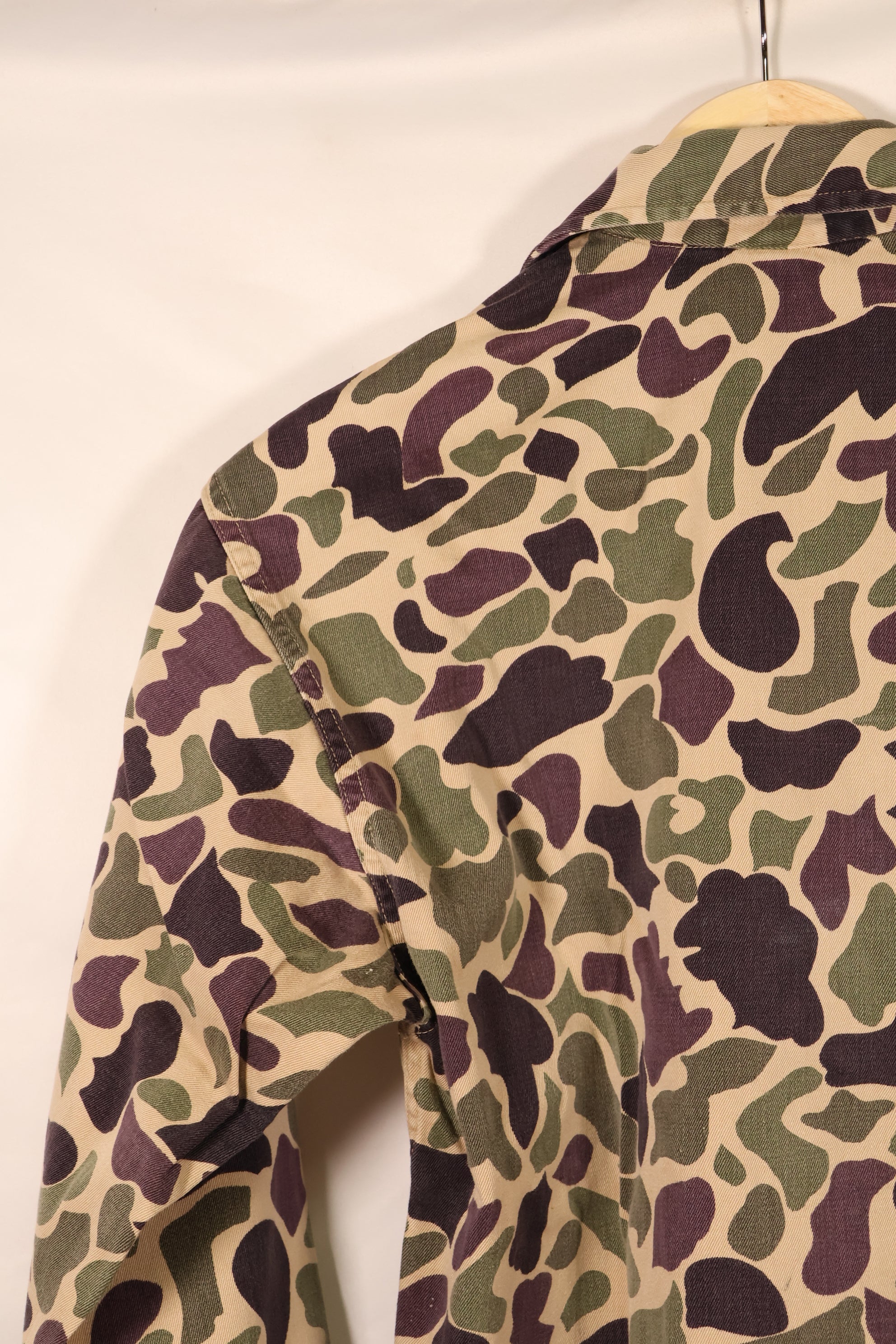 Early 1960s, A-M Equivalent, CIDG, Beogam Camouflage, Asian Cut, Shirt, Locally Made, Frog Skin Camouflage, Used