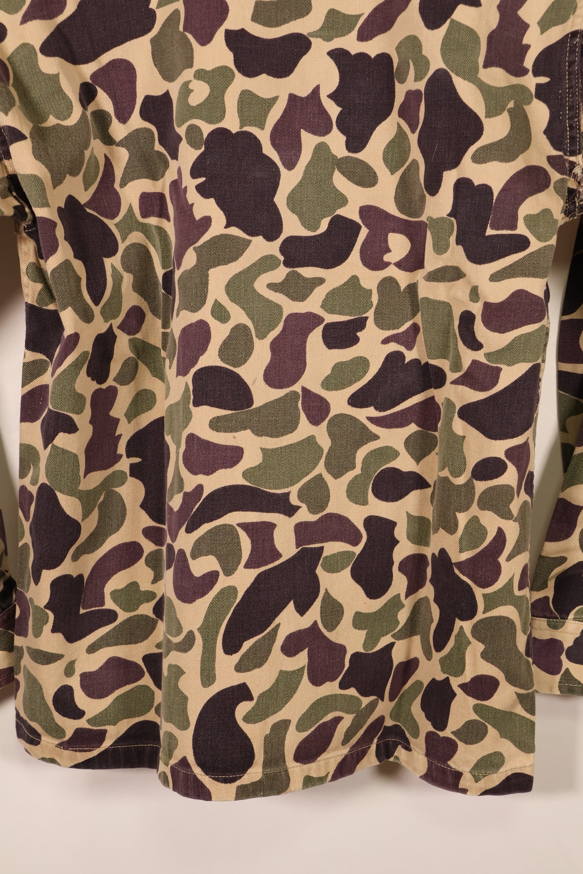 Early 1960s, A-M Equivalent, CIDG, Beogam Camouflage, Asian Cut, Shirt, Locally Made, Frog Skin Camouflage, Used