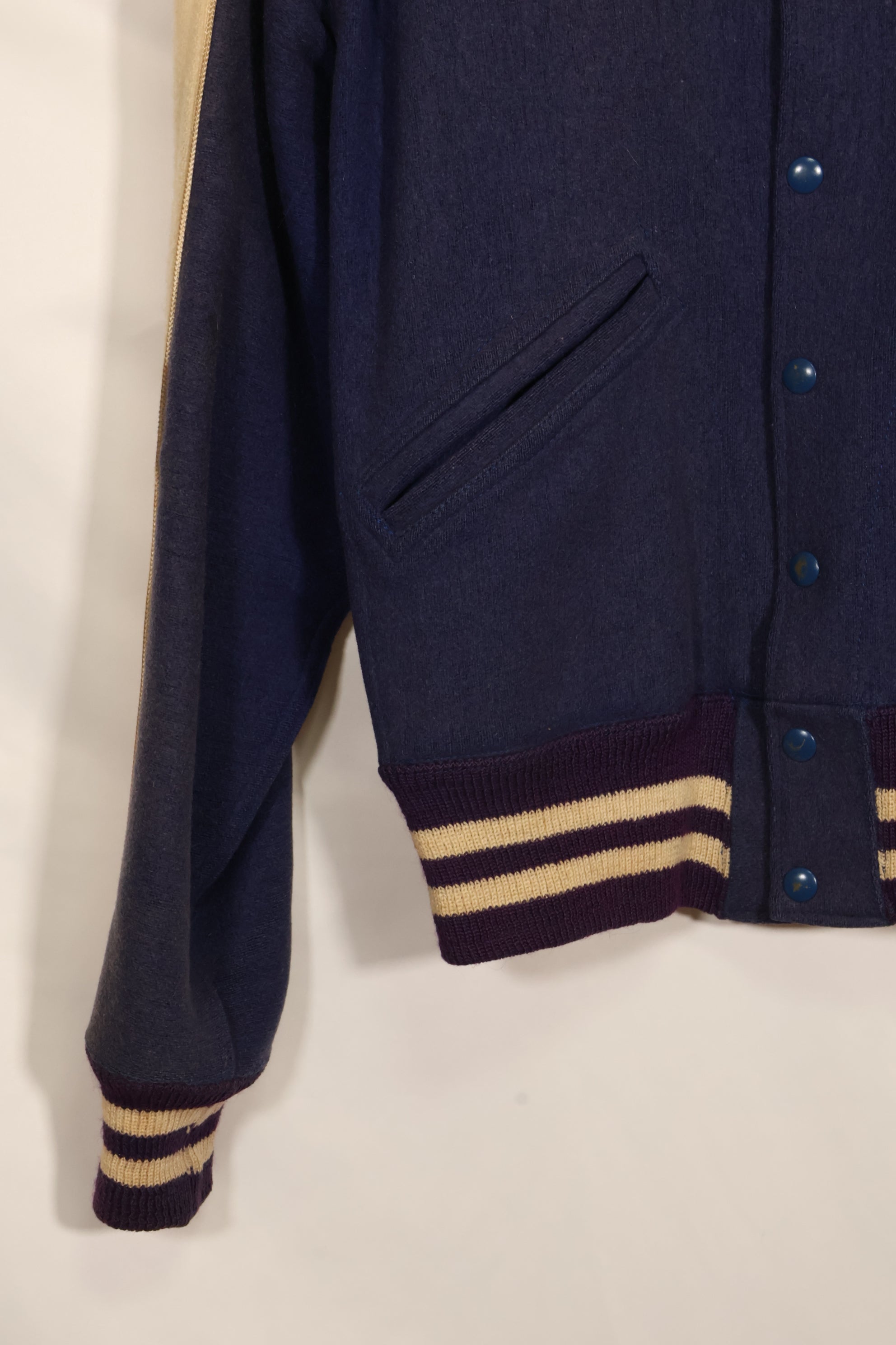 Estimated late 1940s-50s US Army pilot's personal stadium jacket, used, Erding Air Force Base.