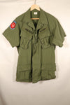 1968 Contract, M-R, 4th Model Jungle Fatigue Jacket, USN, Short-Sleeve Custom, Used