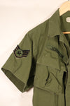 1969 Contract, S-L, Taylor Markings, 4th Model Jungle Fatigue Jacket, USAF, Short-Sleeve Custom, Used