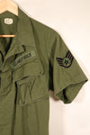 1969 Contract, S-L, Taylor Markings, 4th Model Jungle Fatigue Jacket, USAF, Short-Sleeve Custom, Used