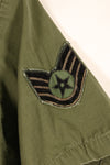 1969 Contract, S-L, Taylor Markings, 4th Model Jungle Fatigue Jacket, USAF, Short-Sleeve Custom, Used