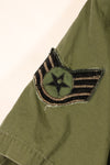 1969 Contract, S-L, Taylor Markings, 4th Model Jungle Fatigue Jacket, USAF, Short-Sleeve Custom, Used