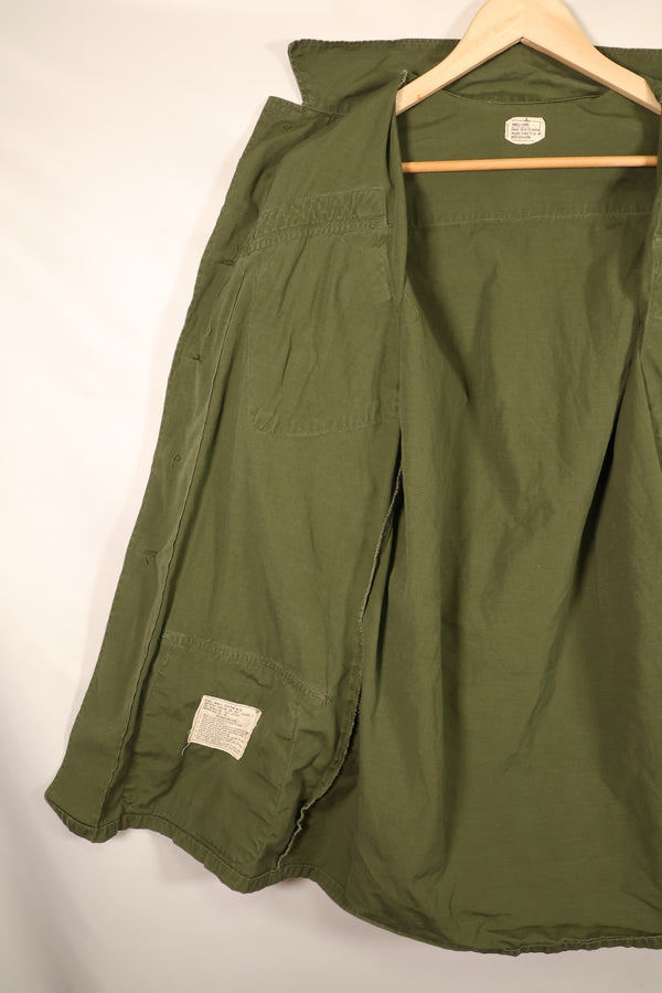 1969 Contract, S-L, Taylor Markings, 4th Model Jungle Fatigue Jacket, USAF, Short-Sleeve Custom, Used