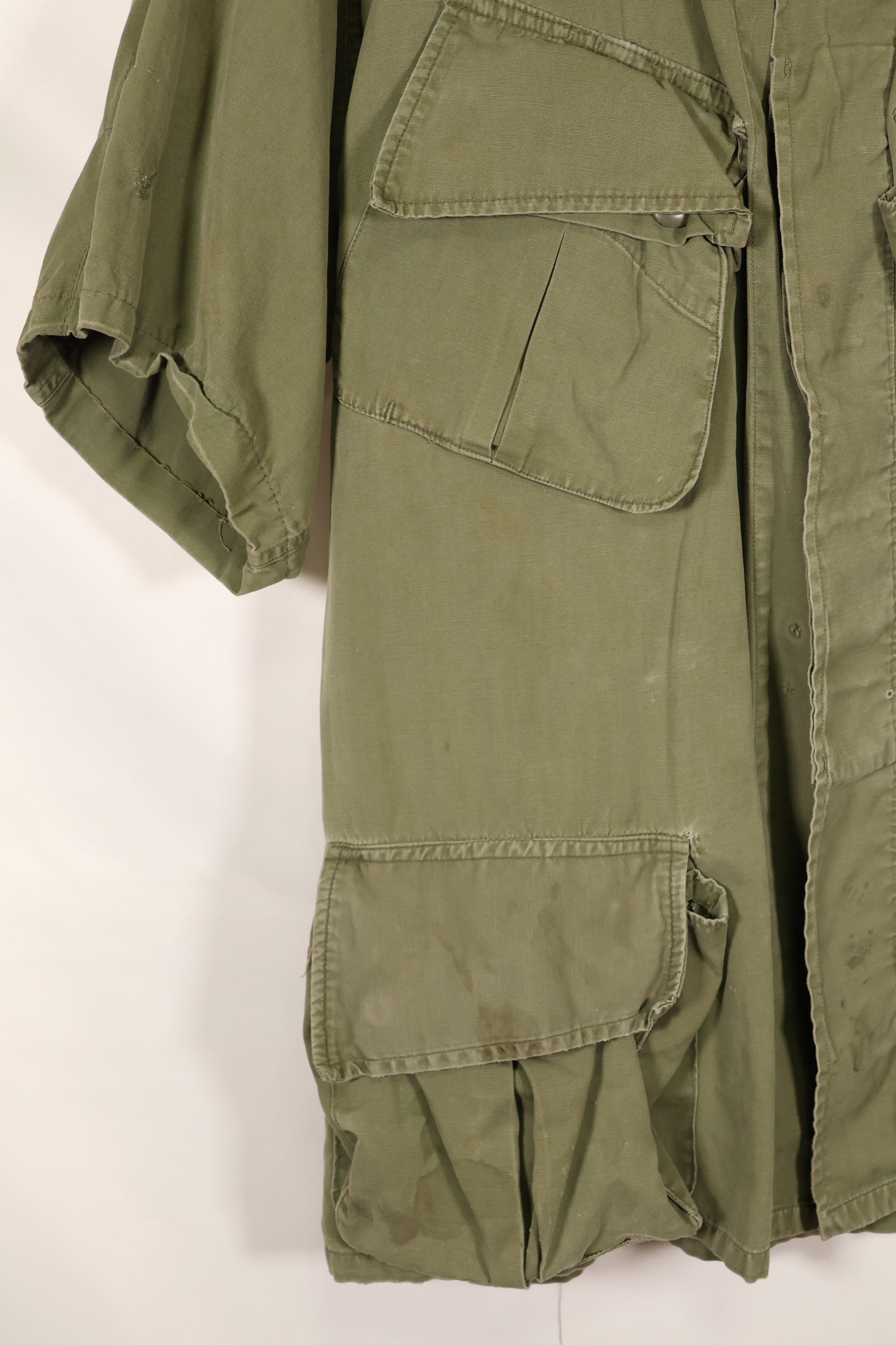 Circa 1965 M-S FEC Contract Made in Japan 2nd Model Jungle Fatigue Jacket Short Sleeve Custom Used
