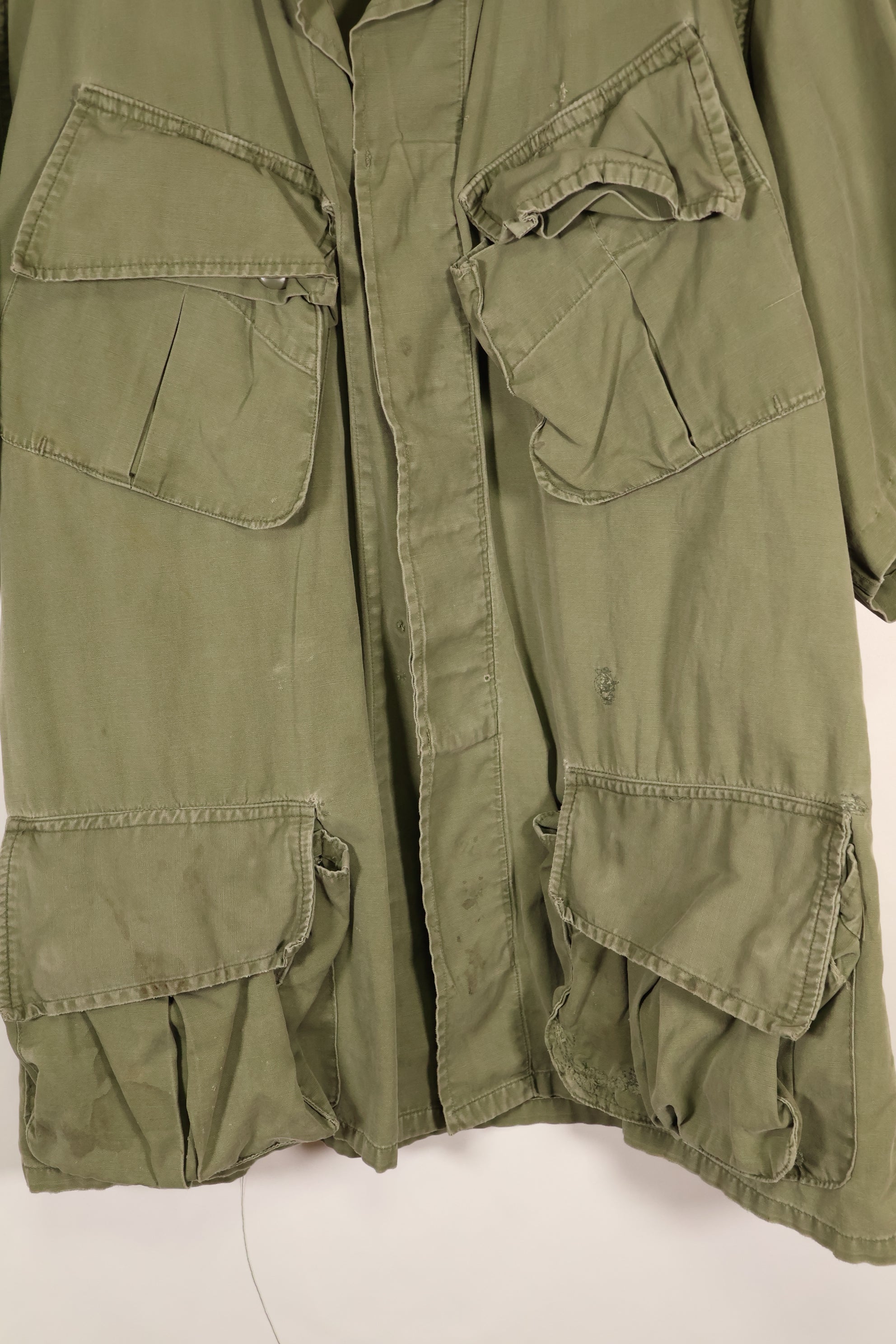 Circa 1965 M-S FEC Contract Made in Japan 2nd Model Jungle Fatigue Jacket Short Sleeve Custom Used