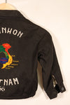 1966, Children size, Vietnam War, Tour Jacket, Viet Cong, QUINHON, Zipper Damaged, Used
