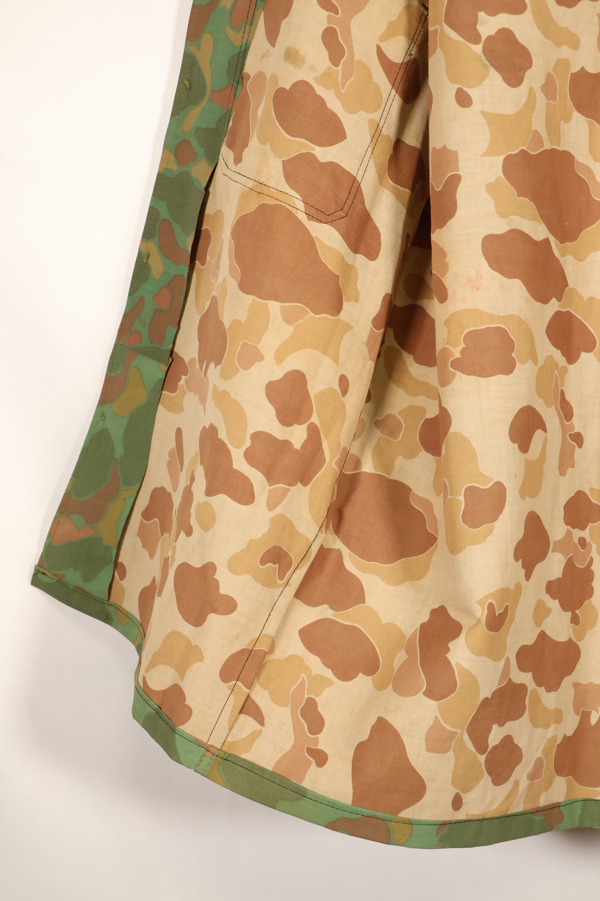 1960's Privately Sourced U.S. Marine Corps Frogskin Poncho Shirt and Pants Set Made in South Vietnam