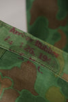 Real 1944 USMC frogskin camouflage rubberized rain poncho, good condition, used.