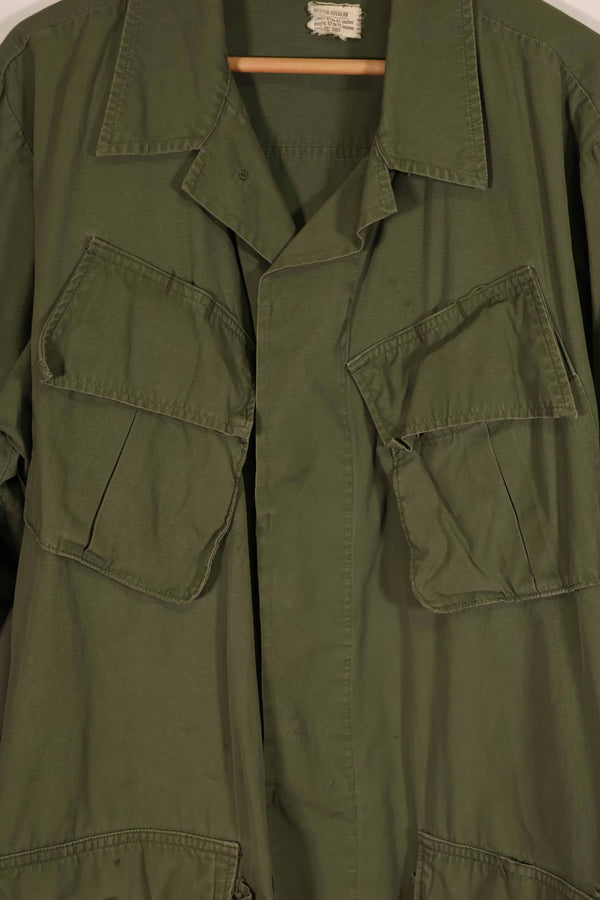 Real 1967 3rd Model Jungle Fatigue Jacket M-R with patch on back, used.