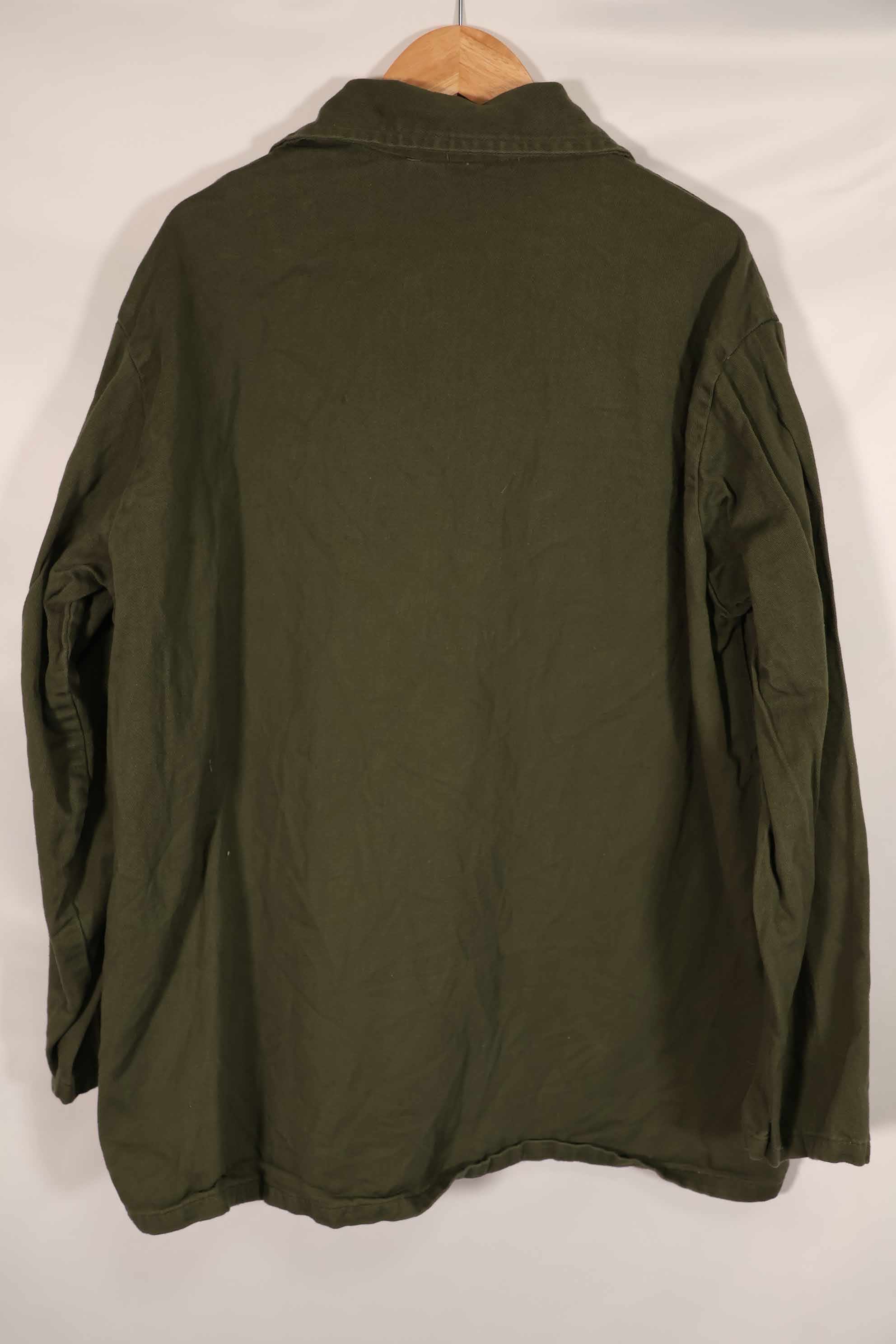 Real early 1960s US Army OG-107 utility shirt, no size tag, used, C